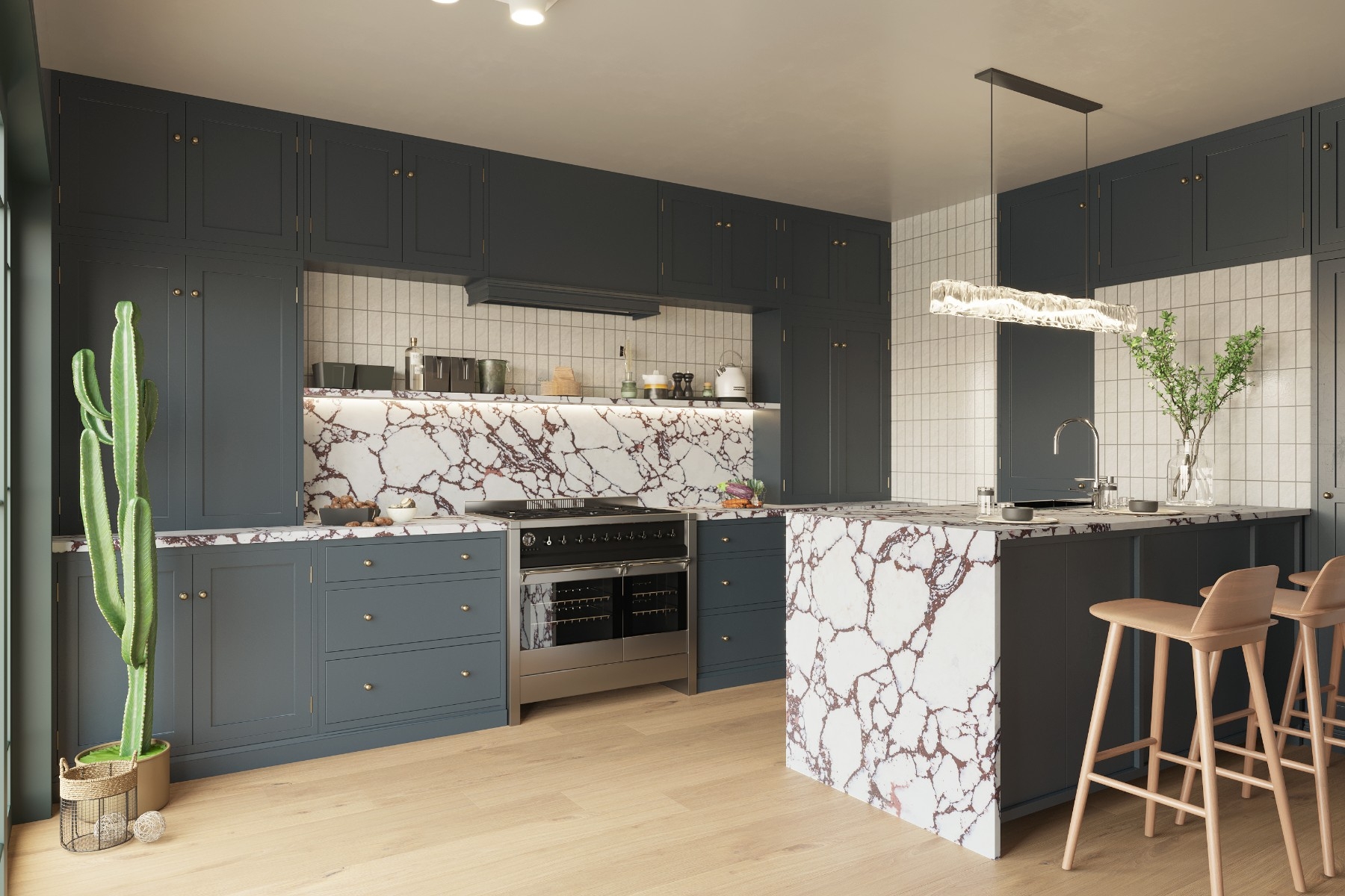 M1339 Calacatta Burgundy