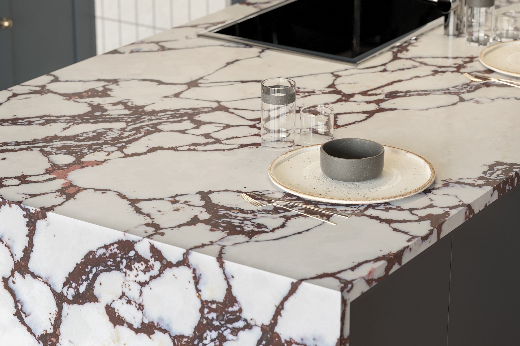 M1339 Calacatta Burgundy