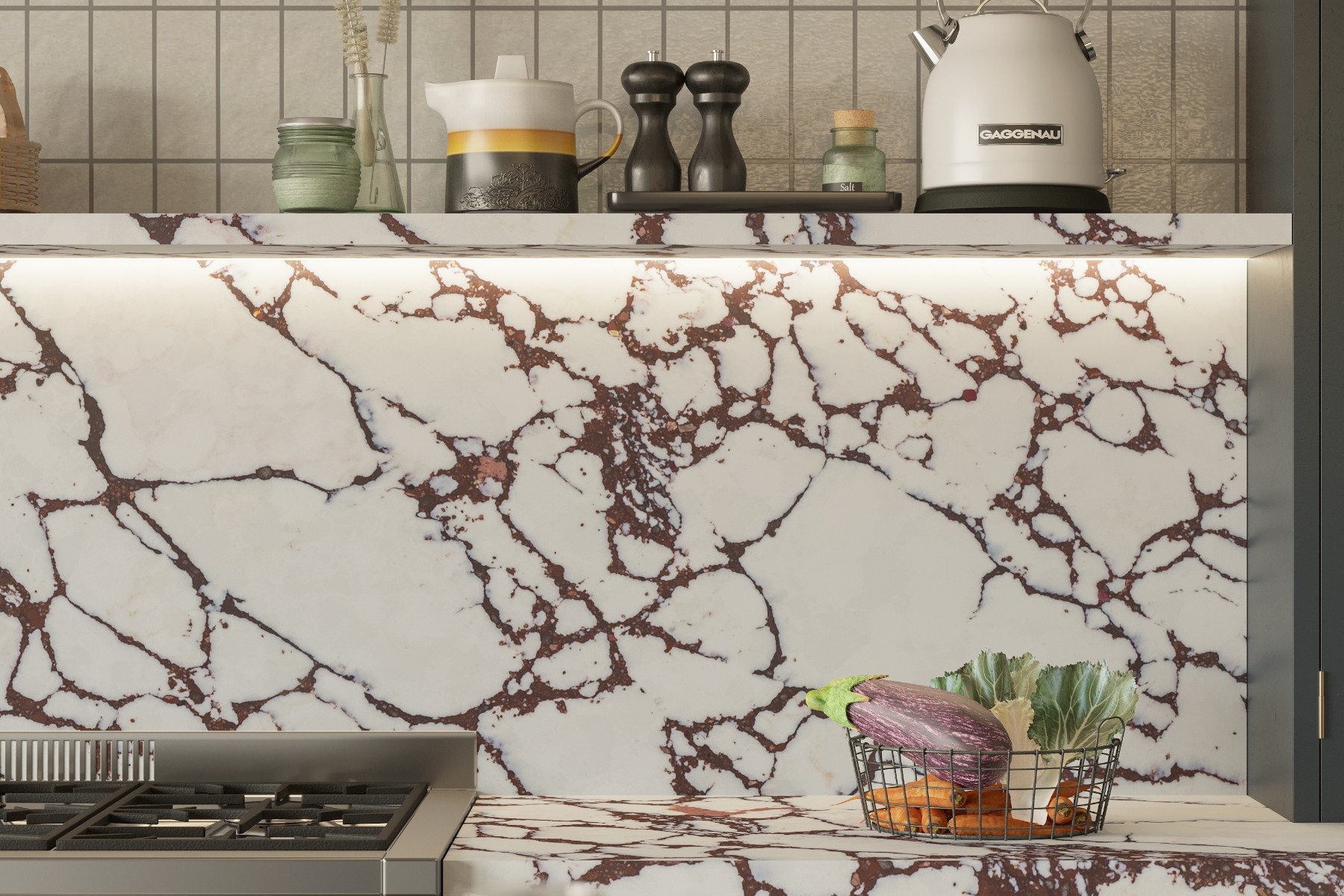 M1339 Calacatta Burgundy