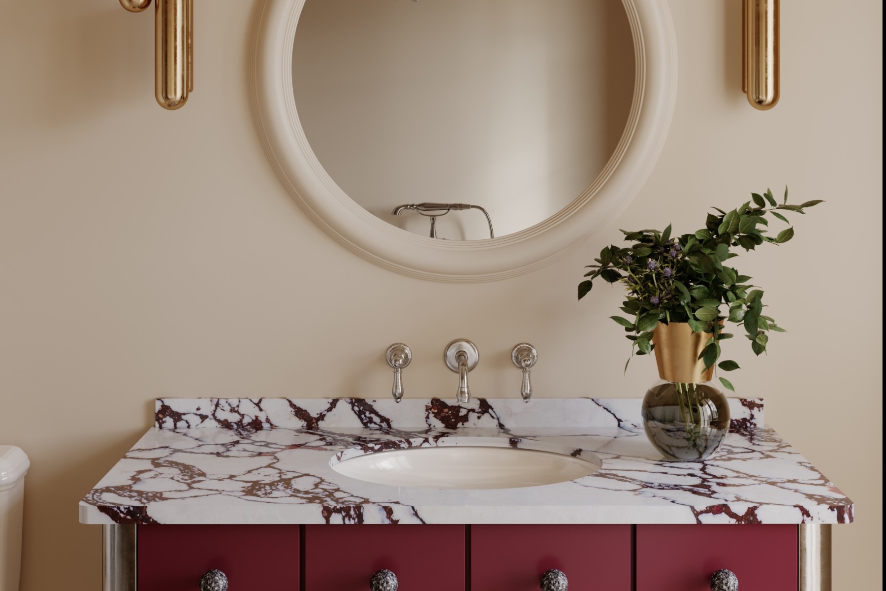 M1339 Calacatta Burgundy